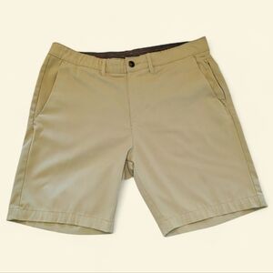Jachs Flat-Front Performance Golf Shorts in Khaki Chino Athletic